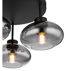 Globo 15572-3D - Plafonieră aplicată SHAUN 3xE27ILLU/40W/230V neagră