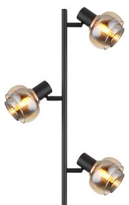Globo 54309SB - Lampadar TOKKI 3xE14/40W/230V negru
