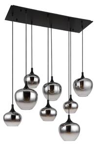 Globo 15548-8H - Candelabru suspendat pe cablu MAXY 8xE27/40W/230V negru