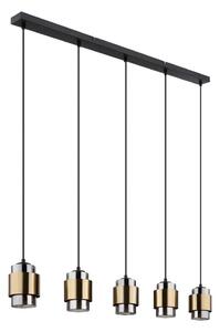 Globo 15560-5H - Lustră suspendată pe cablu MILLEY 5xE27/40W/230V negru/alamă