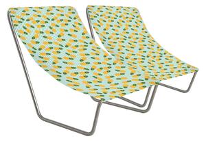 Set de 2 sezlonguri de plaja pliabile SAND PINEAPPLE