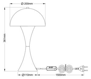 Globo 21028N - Lampă de masă DIMA 1xE27/40W/230V