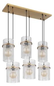Globo 15698-6HM - Candelabru suspendat pe cablu GORLEY 6xE27/60W/230V auriu
