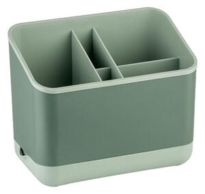 Suport pentru uscare tacamuri si ustensile de bucatarie, Pufo Cuisine, 17 cm, verde