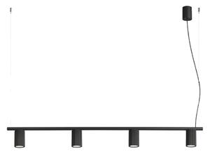 Sollux SL.2712 - Lustru suspendat pe cablu KARBON 4xGU10/10W/230V negru