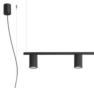 Sollux SL.2712 - Lustru suspendat pe cablu KARBON 4xGU10/10W/230V negru