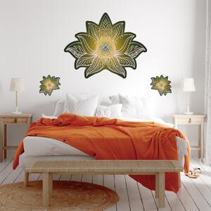 Autocolante de perete - Mandala de lotus verde