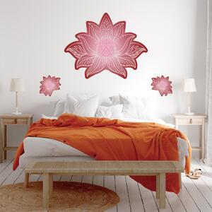 Autocolante de perete - Mandala de lotus roșu