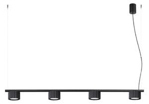 Sollux SL.2696 - Lustră suspendată pe cablu AURA 4xGX53/10W/230V neagră