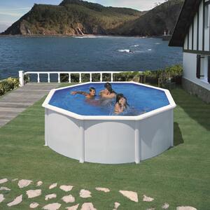 Set piscina prefabricata Gre rotunda cu pereti metalici albi 350 h 120cm