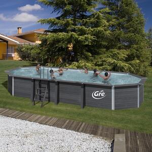Avantgarde Set piscina compozit GRE ovala 804 x 386 x H 124 cm