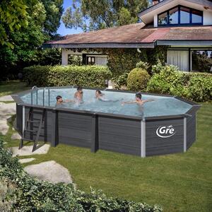 Avantgarde Set piscina compozit GRE ovala 664 x 386 x H 124 cm