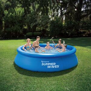 Set piscina gonflabila rotunda Quick Set Blue 3,05 m x 76 cm Summer Waves