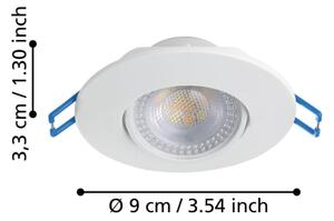 Eglo 300187 - Set 10 spoturi LED încastrate GEDREZ LED/4,9W/230V diam. 9 cm alb