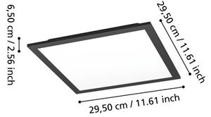 Eglo 901505-LED RGBW Plafonieră dimabilă MORADILLO-Z LED/14W/230V 30x30cm neagră
