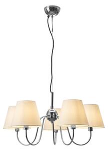 ByRydens 4202720-6510 - Lustră pe cablu LYNF 5xE14/8W/230V crom/alb