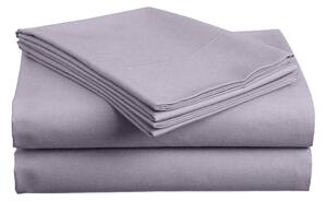 Cearsaf de pat din bumbac Culoare violet deschis, COTTO 200x220 cm