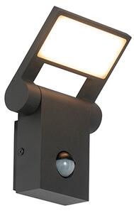 Lampă de perete de exterior gri, inclusiv LED IP54 cu senzor de mișcare - Zane