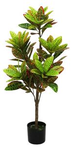 Planta artificiala, Croton fara ghiveci, D4272, 120cm, verde