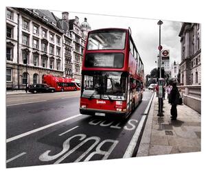 Tablou cu autbuzul din Londra (90x60 cm)