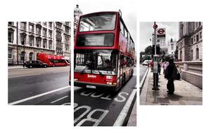 Tablou cu autbuzul din Londra (90x60 cm)