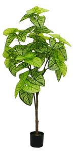 Planta artificiala, Alocasia fara ghiveci, D4287, 165cm, verde/galben