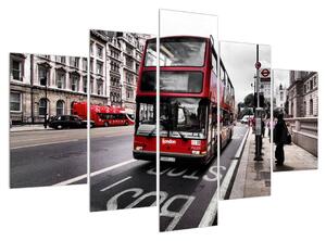 Tablou cu autbuzul din Londra (150x105 cm)