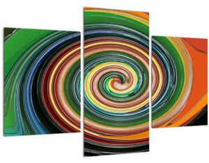 Tablou abstract - spirala colorata (90x60 cm)