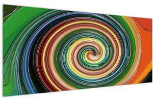 Tablou abstract - spirala colorata (120x50 cm)