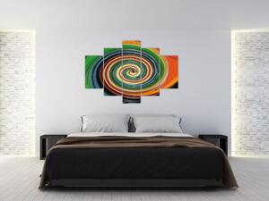 Tablou abstract - spirala colorata (150x105 cm)