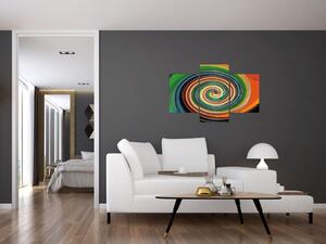 Tablou abstract - spirala colorata (90x60 cm)
