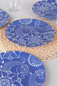 Set 6 Farfurii Bluebell, Ceramica, Albastru, 26 cm
