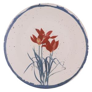 Set 6 Farfurii Bouquet, Ceramica , Alb Mat, 25 cm
