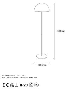Lampadar haaus Mixed, 40 W, Auriu, H 154 cm