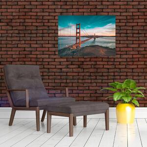 Tablou pe sticlă - Golden Gate, San Francisco (70x50 cm)