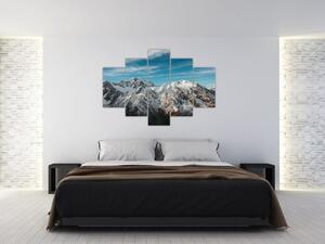 Tablou cu vârfuri înzăpeziți, Fiordland (150x105 cm)