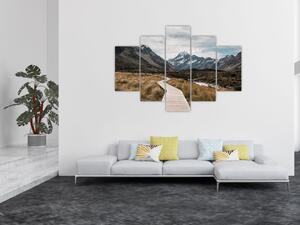 Tablou - Poteca în valea muntelui Mt. Cook (150x105 cm)