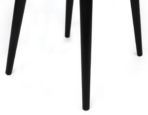 Set 2 scaune haaus Tutku, Negru, textil, picioare metalice