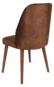 Set 2 scaune haaus Dallas, Maro/Nuc, textil, picioare metalice