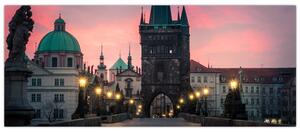 Tablou - Pe podul lui Carol,Praga (120x50 cm)