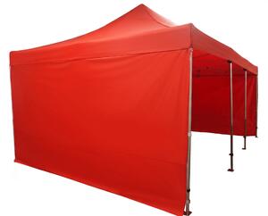 Cort pliabil 6 × 4 m – aluminiu HEXAGON, Roșu
