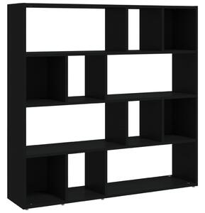 Bibliotecă/Separator cameră, negru, 105x24x102 cm