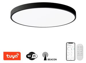 Plafonieră LED dimabilă Immax NEO 07250L SEMPLICI 60W/230V Wi-Fi Tuya negru + telecomandă