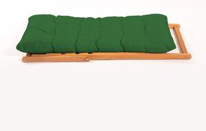 Scaun gradina Relax haaus V1, Verde/Natural, L 59 x l 44 x H 90 cm