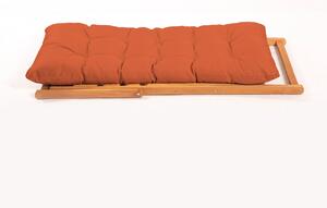 Scaun gradina Relax haaus V1, Portocaliu/Natural, L 59 x l 44 x H 90 cm