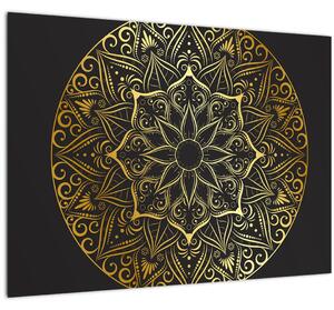 Tablou abstracției aurii (70x50 cm)