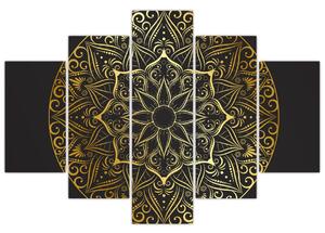 Tablou abstracției aurii (150x105 cm)