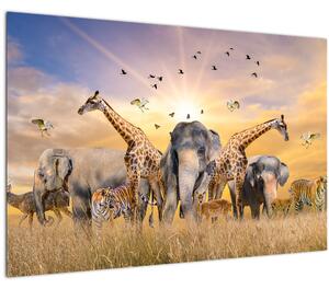 Tablou - Animae din Africa (90x60 cm)