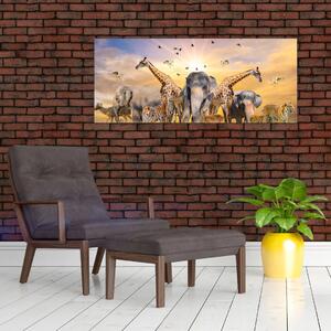 Tablou - Animae din Africa (120x50 cm)
