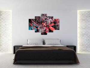 Tablou abstract cu flori exotice (150x105 cm)